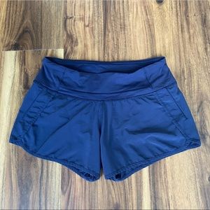 lululemon navy speed up shorts